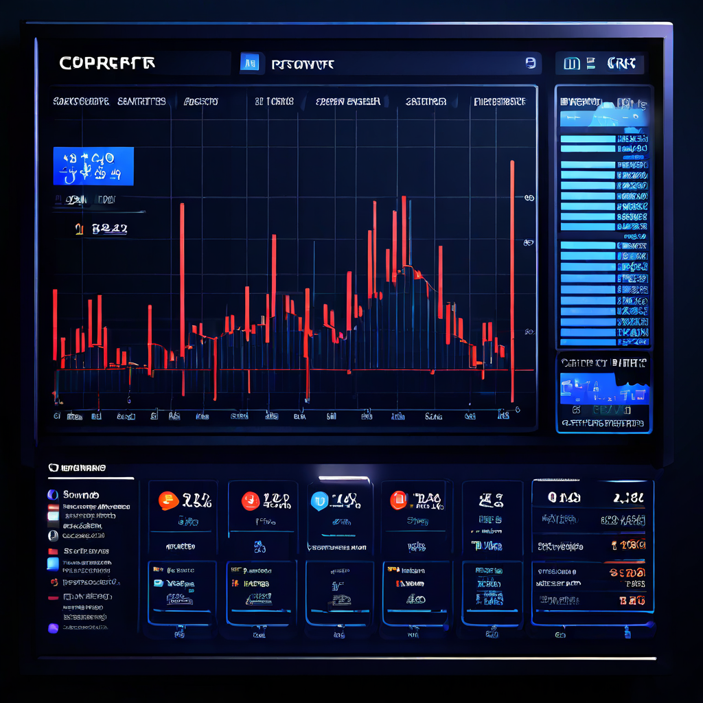 서버 대시보드에서 비정상적인 쿼리 급증과 함께 성능 그래프가 급락하며 경고 표시가 나타나는 장면을 보여줍니다.