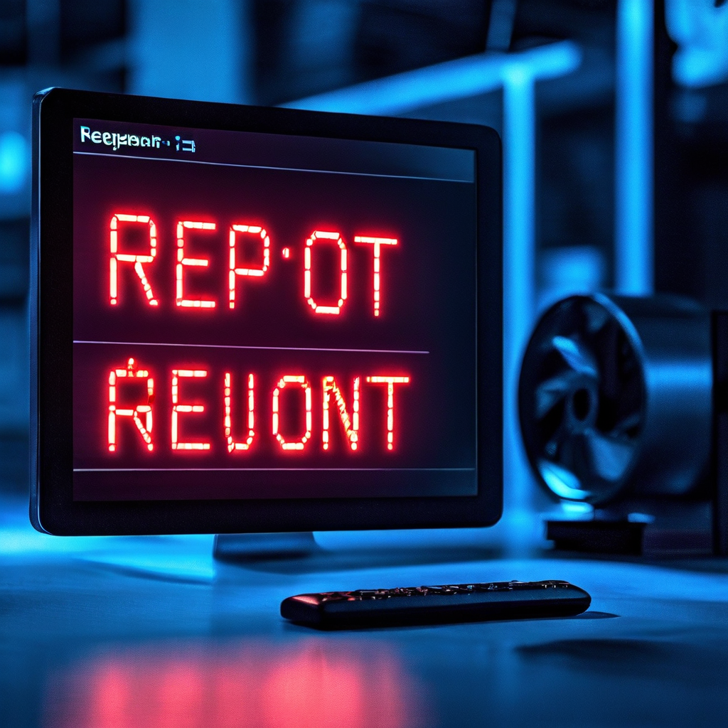 보고서 생성 과정에서 타임아웃 오류가 발생하여 진행률 표시줄이 마무리 단계에서 멈춘 컴퓨터 화면을 보여줍니다.