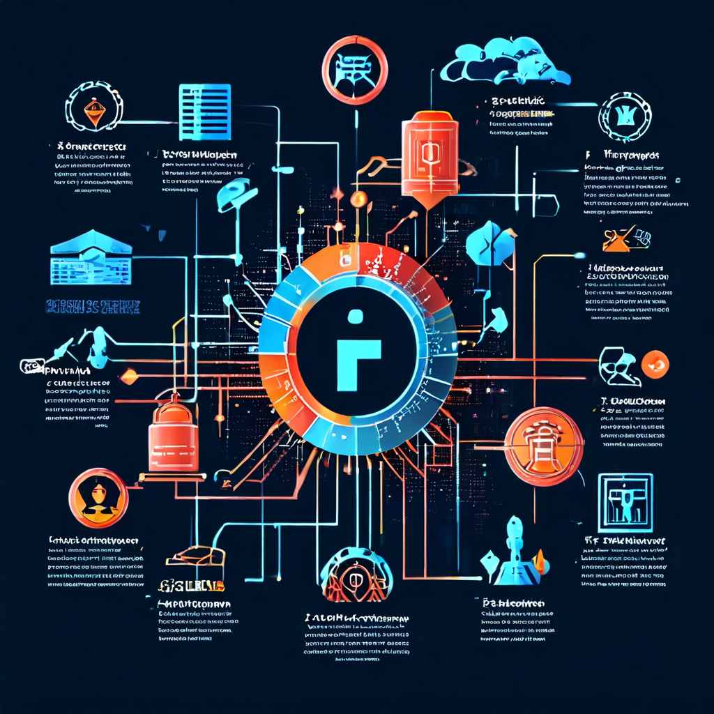 금융 서비스 아이콘들이 중앙의 ZKP(영지식증명) 메커니즘과 연결되어 추상적인 데이터 흐름과 자물쇠 심볼로 프라이버시 보호를 시각화한 핀테크 보안 기술 분석 다이어그램입니다.
