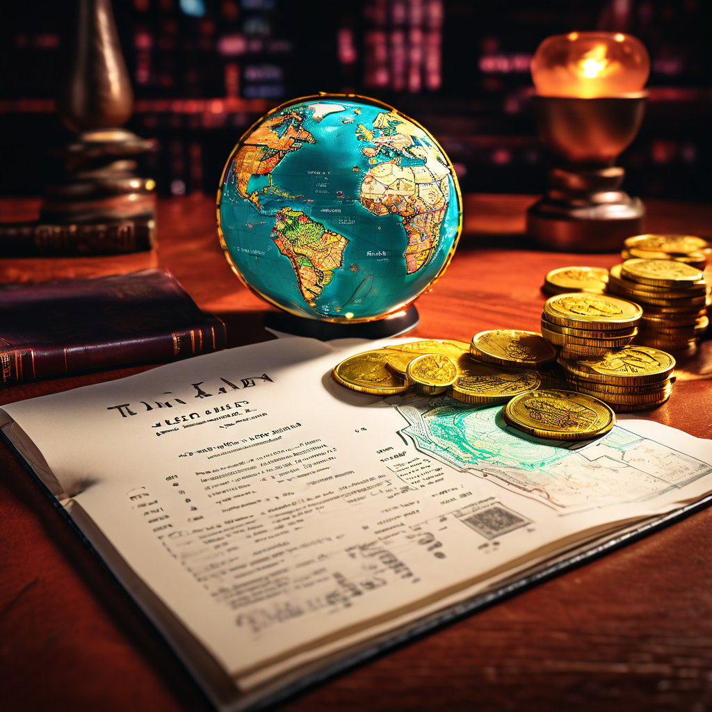 디지털 자금의 흐름과 글로벌 네트워크 연결을 배경으로 여행자 규정(Travel Rule) 관련 법률 문서가 강조된 이미지로, 가상자산 거래 시 필수적인 금융 정보 공유 의무를 상징적으로 표현하고 있습니다.