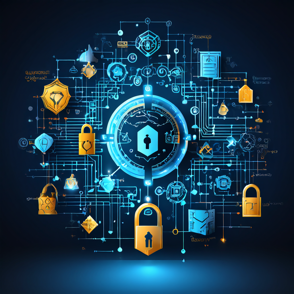 제로지식증명 프레임워크의 개념도가 금융 프라이버시를 상징하는 자물쇠와 방패 모양의 장벽과 충돌하는 모습을 표현한 다이어그램입니다.