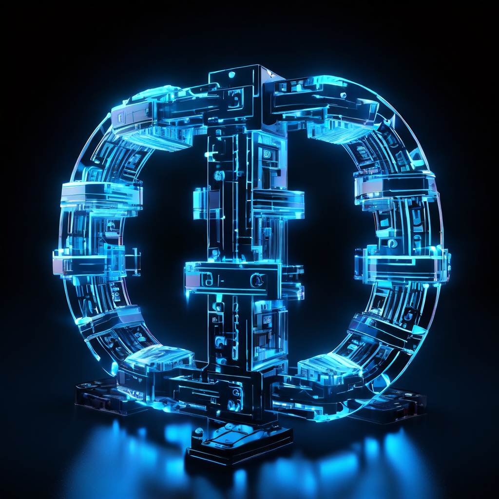 블록체인 기술의 핵심 개념인 중앙 집중식 검증 없이 거래를 승인하고 이중 지불을 방지하는 디지털 장치를 형상화한 인터락킹 블록과 검증 메커니즘의 이미지입니다.