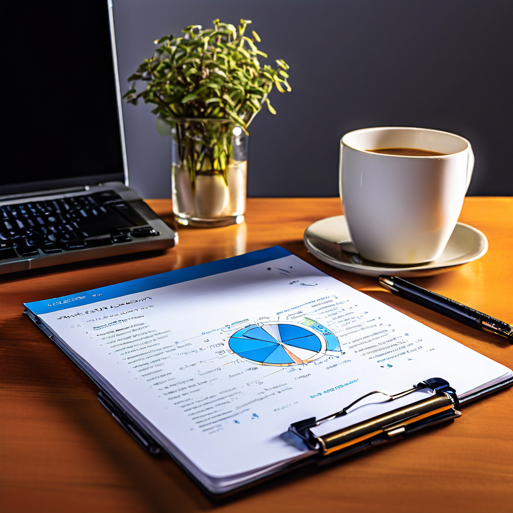 Analytical still life showing a clipboard with a blank piece of paper beside a magnifying glass, a timer displaying elapsed second